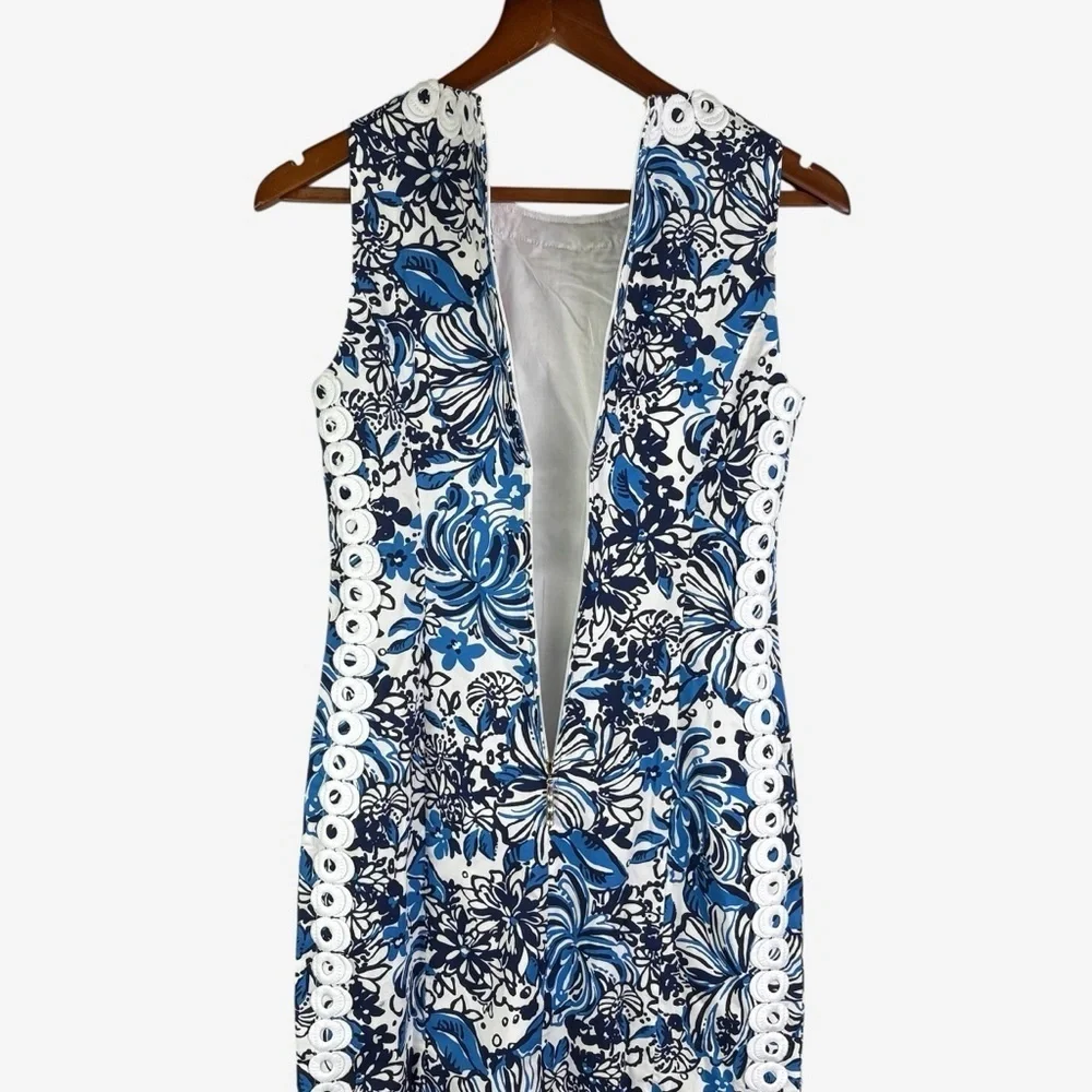 NWT Lilly Pulitzer Mila Stretch Mini Dress Low Tide Navy Pandarama Size 00 - Picture 7 of 13